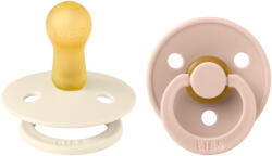 BIBS játszócumi - Colour natúr kaucsuk 6-18 hó krémfehér és púderrózsaszín 2 db - vitalcafe