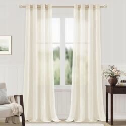 MIULEE Mrtrees áttetsző lenvászon függöny nappaliba 2 db 140х260cm (JOB-B07Q5W41N3)