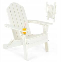 Costway kerti szék, műanyag, fehér (NP10250WH)