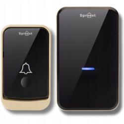 Spreest Vezeték Nélküli Kapucsengő Elemes Kapuhoz Vízálló Külső (Dzwonek bezprzewodowy Q192 Złoto-Czarny 1T1R)