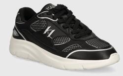 KARL LAGERFELD bőr sportcipő SERGER fekete, KL63620 - fekete Női 41