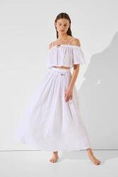Karl Lagerfeld pamut szoknya fehér, maxi, harang alakú, A2W46043 - fehér XS