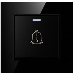 Spreest Vezetékes Kapucsengő Hálózati Fekete 230V Bim Bam Adó (Dzwonek przewodowy przycisk D01 Black)