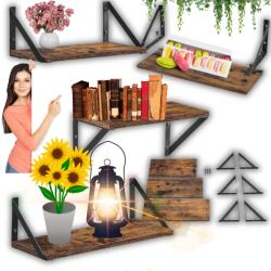  Fali polc készlet, 3 db, fa (1234)