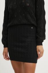 Guess szoknya gyapjú keverékből SIENNA fekete, mini, egyenes, W5RD0L Z37L1 - fekete S