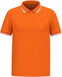 Kariban Kontrasztos csíkkal ellátott póló Kariban fehér|narancssárga