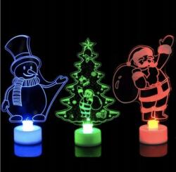 Karácsonyi díszek, Led színes, karácsonyi dekoráció Mikulás karácsonyfa hóember (Ozdoby świąteczne, LED kolorowe)