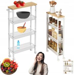 Vasagle Konyhai Kocsi Szekrény Polc Rendszerező Gurulós Mobil Vintage! (Regał Vintage Półka)