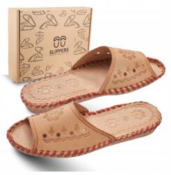  Klasszikus Topánka Női Bőr Hegyi Házi Papucs méret 38 (Klapki Skórzane Domowe Trwałe)