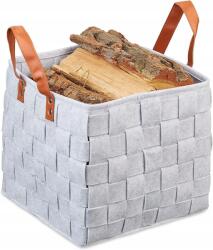 Relaxdays univerzális filc kosár, szürke (039)