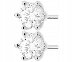 ZŁOCISTO Fülbevaló Gyémántokkal Fehér Arany 585 1, 00 Ct Ajándék Gravírozás (DLA DZIEWCZYNY NARZECZONEJ)