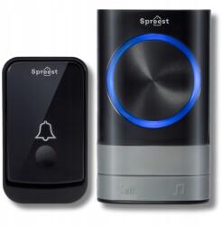 Spreest Vezeték Nélküli Ajtóhang Kapúhoz, Elemes Működtetés, Vízálló Kültéri (Q189-BB)