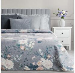 EUROFIRANY Rosita virágmintás bársony ágytakaró Ezüst/krémszín 170x210 cm