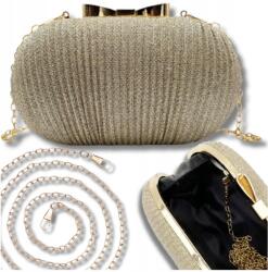 EdiBazzar Arany Estélyi Kézitáska Névjegykártyatartó Kis Elegáns Csillogó (Złota Torebka Wieczorowa Kopertówka Wizytowa)