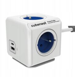 allocacoc Extended Usb A+c Pd 20 W hosszabbító kábel, 4 aljzat, 1, 5 m, kék (PC420BL)