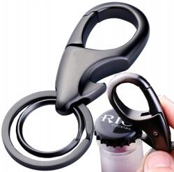 EdiBazzar Férfi Fém Kulcstartó Ajándékba, Masszív Fekete Kulcstartó (5904555958234)