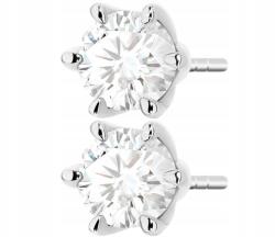 ZŁOCISTO Fülbevaló Gyémántokkal Fehér Arany 585 1, 40 Ct Ajándék Gravírozás (DLA DZIEWCZYNY NARZECZONEJ)