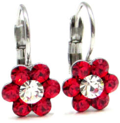 kis virág fülbevaló - light siam-fehér (5 éves kortól tinédzser korig) (2024122213)