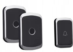 Spreest Vezeték Nélküli Kapucsengő Elemes Kapuhoz Vízálló 2 Vevőegység (Dzwonek bezprzewodowy A20 1T2R Czarny)