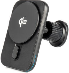 AMiO Gyors mágneses vezeték nélküli légtelenítő műszerfali autós töltő Qi2 15W AMIO-04179 (04179)