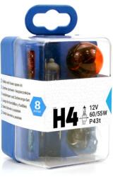 AMiO 8 db H4 halogén izzó és biztosíték készlet autóba