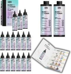 Shot | Cosmetice Profesionale Set complet 15 tonere BTB SHOT + 2 oxidanti GRATIS + nuantier GRATIS (C7629)