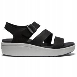 KEEN Ellecity női bőr szandál, fekete, könnyű, csattal méret (1027274)