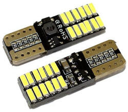 SMD-T10-24SMD 2db-os - fehér - 12V CANBUS (AL-19254)