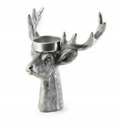 Mondex Santa Lila Figura gyertyatartó h14x14x7cm ezüst (HTOP2908-SW)