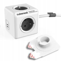 Hosszabbító kábel Cubenest PowerCube Extended Usb C+C Pd 35 W 1, 5m Szürke (PC435GY)