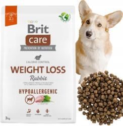 Brit Kutyaeledel Brit nyúl túlsúlyos kutyáknak Dog Hypoallergenic Weight Loss 3KG
