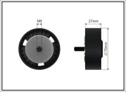 CAFFARO Vratná/vodiaca kladka rebrovaného klinového remeňa CAFFARO 226-99 SC (226-99 SC)
