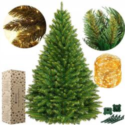 SPRINGOS Műfenyő Skandináv Szibériai Lucfenyő 220 cm Led Drót Szett (CT0171)