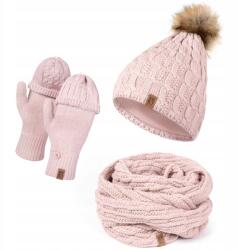 Heyo Női Téli Sapka Pomponnal, Kényelmes Nyakmelegítővel És Kesztyűvel (HZ0009)