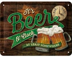 Nostalgic Art Germany Placă metalică 15 x 20 - Beer O'Clock Glasses - Timpul pentru Un Pahar de Bere (744)