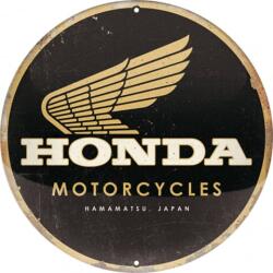 Nostalgic Art Germany Placă decor 35cm - Honda Mc Motociclete - Sigla Aurie (2652)