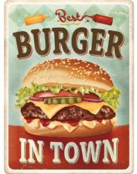 Nostalgic Art Germany Placă 30 x 40 - Best Burger în Town - Cel Mai Bun Burger Din Oras (2391)