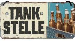 Nostalgic Art Germany Placă metalică cu Șnur 10 x 20 - Tankstelle Bier - Bere de la Benzinarie (2375)