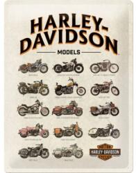 Nostalgic Art Germany Placă metalică 30 x 40 - Harley-Davidson Model Chart - Diagrama cu Modele (1008)