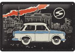 Nostalgic Art Germany Placă metalică 20 x 30 - Trabant - Berlin Black - Fundal Negru Berlin (2070)