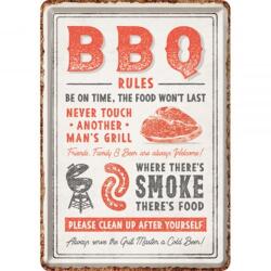 Nostalgic Art Germany Carte Poștală metalică - Bbq Rules - Reguli pentru Gratar (2524)