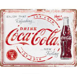 Nostalgic Art Germany Placă Decor 30 x 40 - Coca-Cola Sentiment Nou și Racoritor (2489)