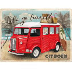 Nostalgic Art Germany Placă Decor 30 x 40 - Citroen Type H Let'S Go Travel - Hai Sa Calatorim (2490)