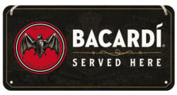 Nostalgic Art Germany Placă metalică cu Șnur 10 x 20 - Bacardi - Servit Aici (1974)