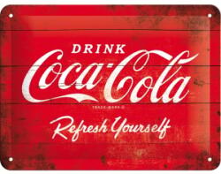 Nostalgic Art Germany Placă metalică 15 x 20 - Coca-Cola - Red Refresh Yourself - Sigla Rosie - Racoreste - Te (1051)