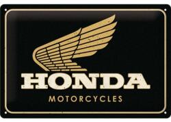 Nostalgic Art Germany Placă metalică 20 x 30 - Honda Mc - Motorcycles Gold - Sigla Honda Moto pe Auriu (2292)