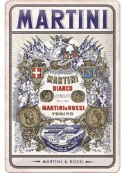 Nostalgic Art Germany Placă metalică 20 x 30 - Martini - Bianco Vermouth Label - Logo Martini Alb Din Vermouth (2310)