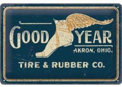 Nostalgic Art Germany Placă metalică 20 x 30 - Goodyear - Wing Foot Logo 1901 - Sigla Picior Inaripat 1901 (2207)