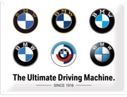 Nostalgic Art Germany Placă metalică 30 x 40 - BMW - Logo Evolution - Evolutia Siglei (1969)