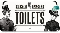 Nostalgic Art Germany Placă metalică cu Șnur 10 x 20 - Toilets - Toalete (770)